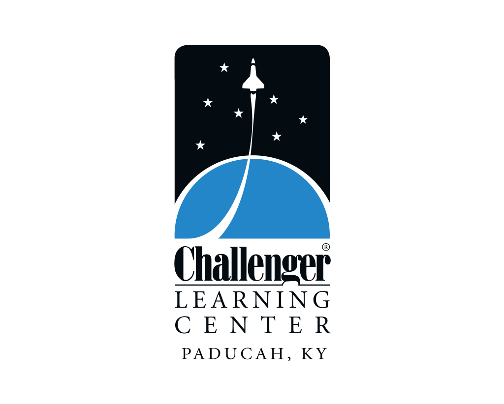 challenger logo depicting a space shuttle rocketing to space