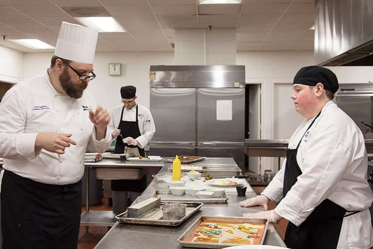 students in the culinary program