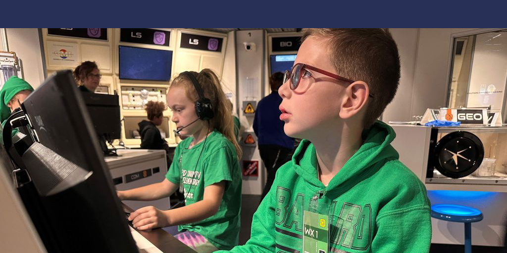 Students sitting at computers