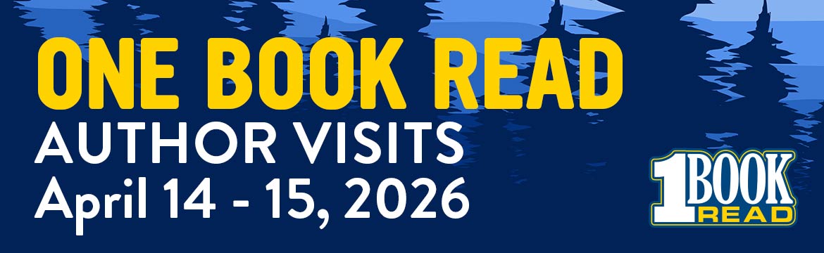 One Book Read author visits april 14-15, 2026