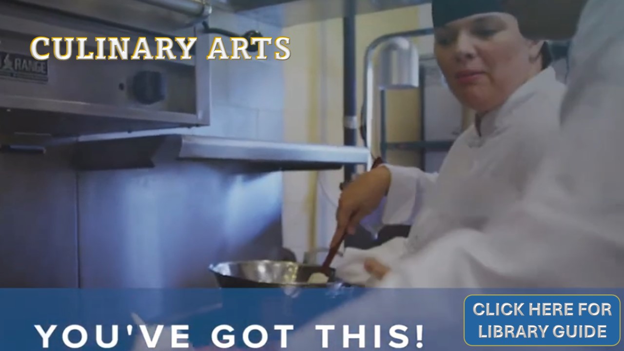Library Guide of the Month, Culinary Arts, Click here for Library Guide.