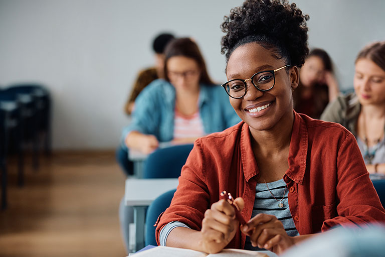 woman in class